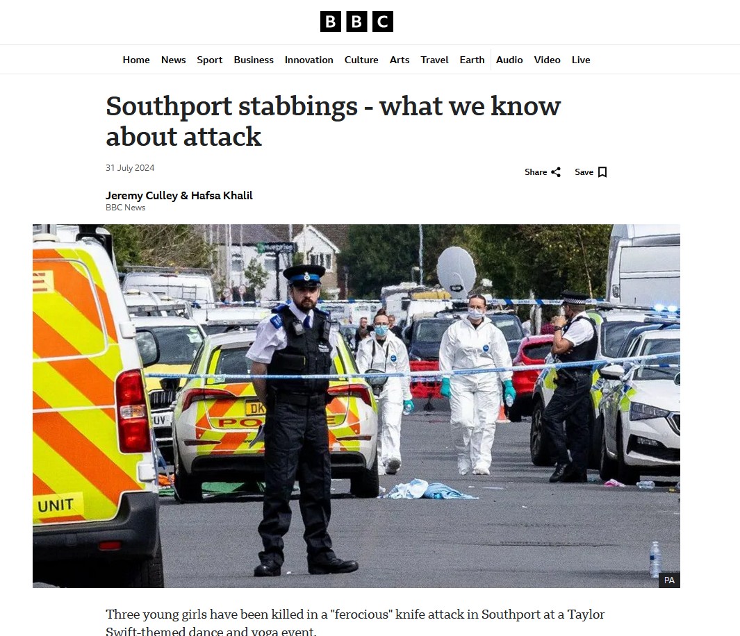BBC coverage of the Southport stabbings that sparked nationwide controversy